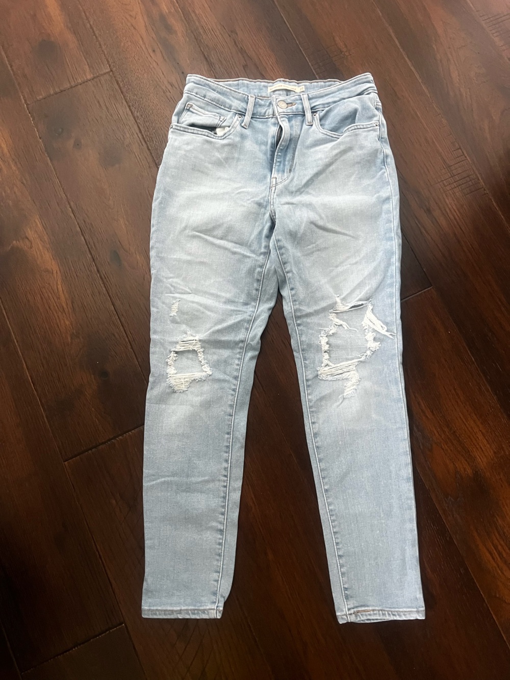 721 high rise skinny ankle jeans in azure falls